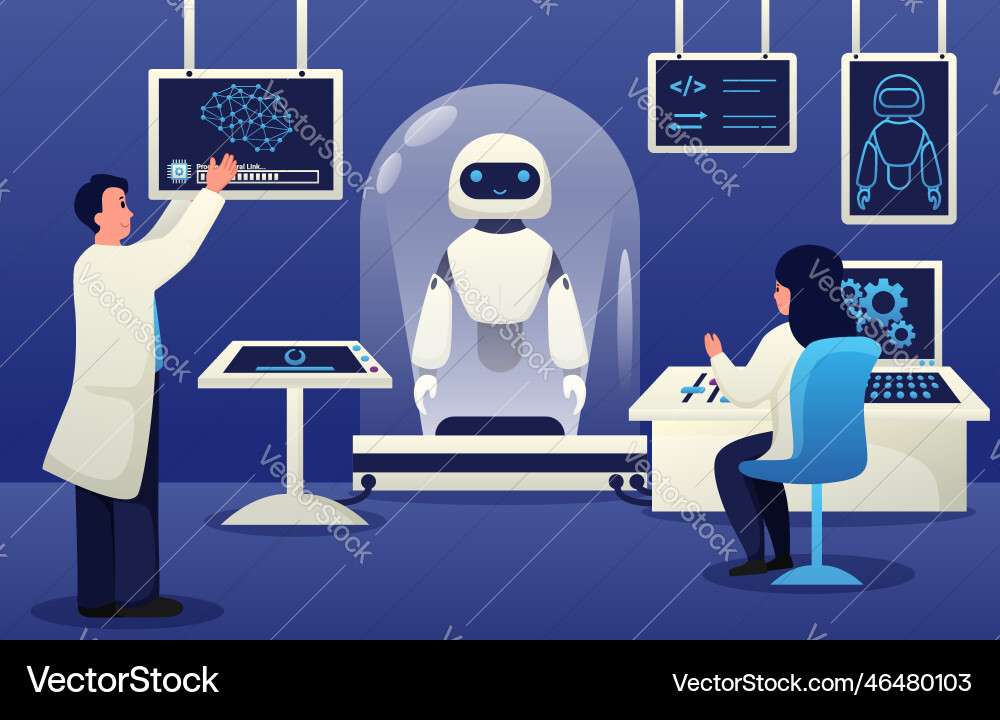 Artificial intelligence design Artificial intelligence design vector image