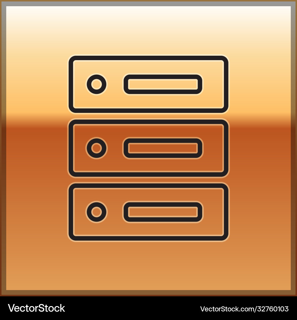 Black line server data web hosting icon isolated Black line server data web hosting icon isolated Vector Image