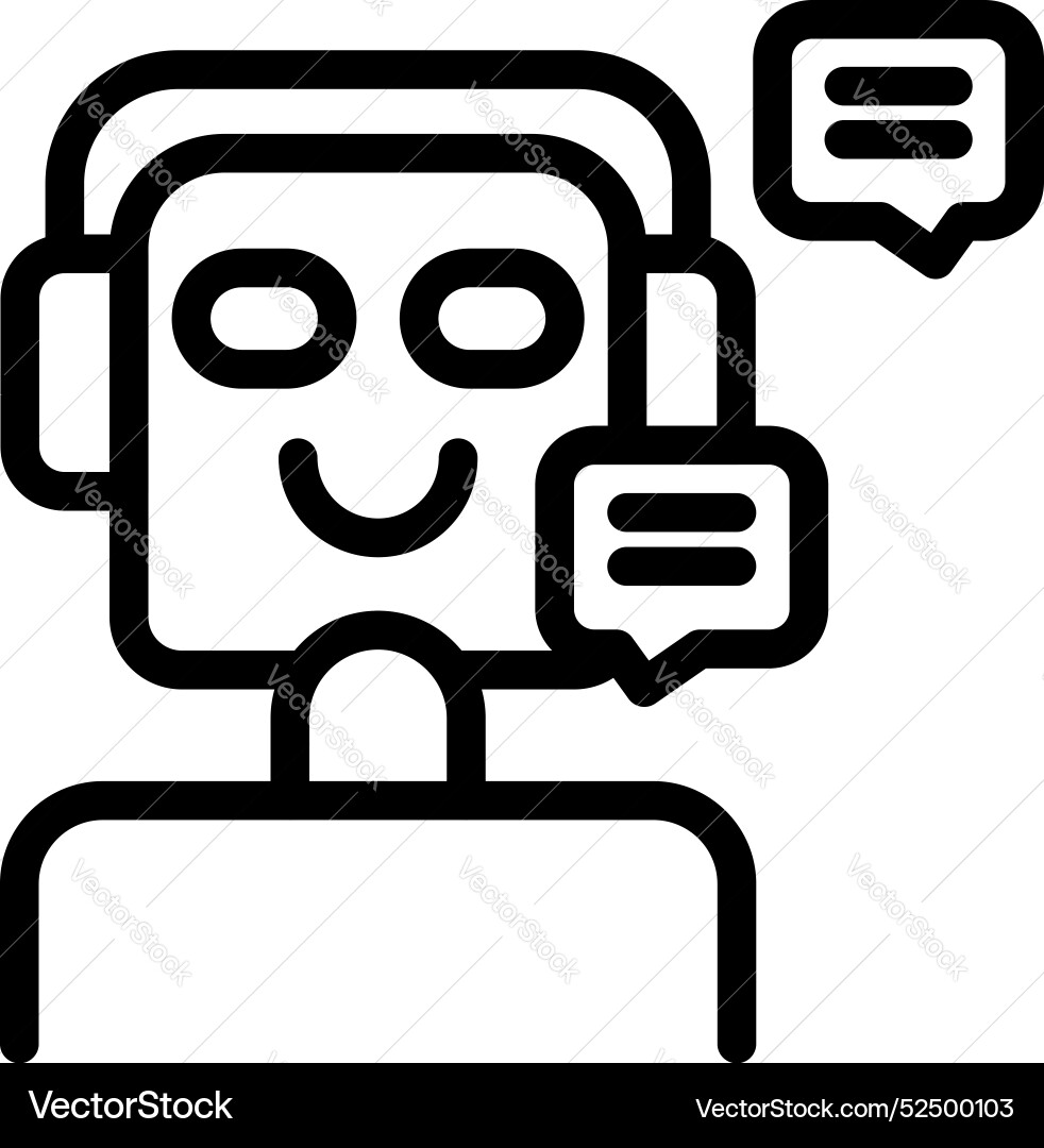 Chatbot having a conversation using artificial Chatbot having a conversation using artificial vector image