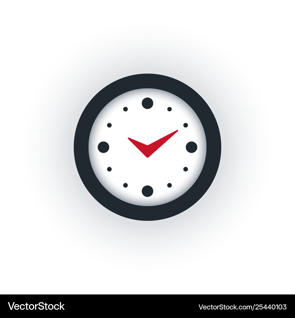 Clock icon with dotted dial Vector Image
