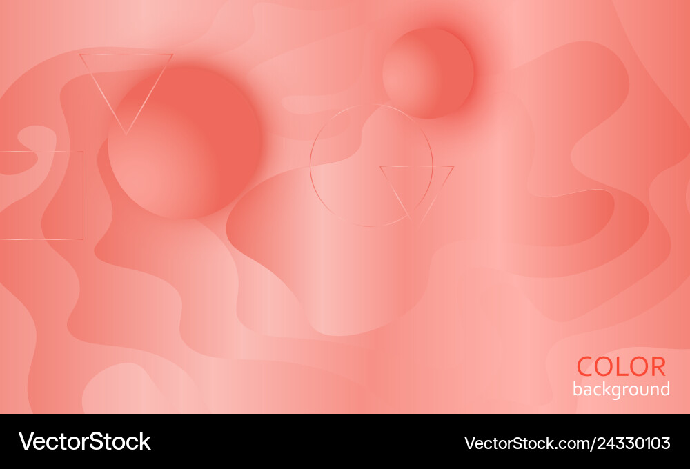 Coral color background fluid shapes pattern Coral color background fluid shapes pattern vector image