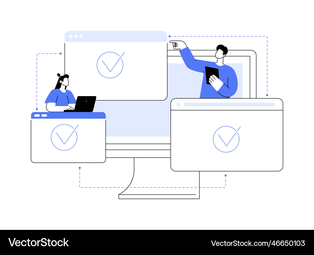 Cross-browser compatibility abstract concept Cross-browser compatibility abstract concept vector image