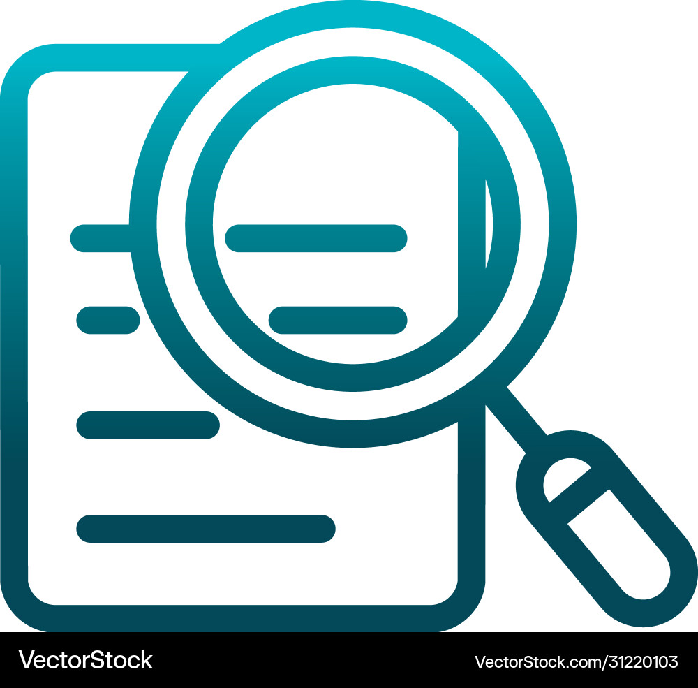 Document magnifier analysis laboratory science Document magnifier analysis laboratory science vector image