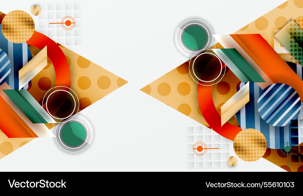 Dynamic complex geometric abstract background Vector Image