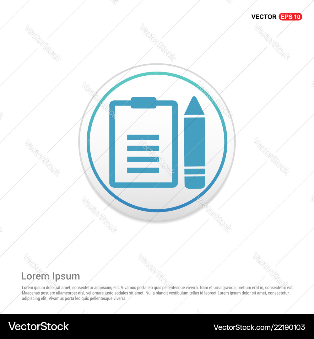 Edit Document Circle Button vector image