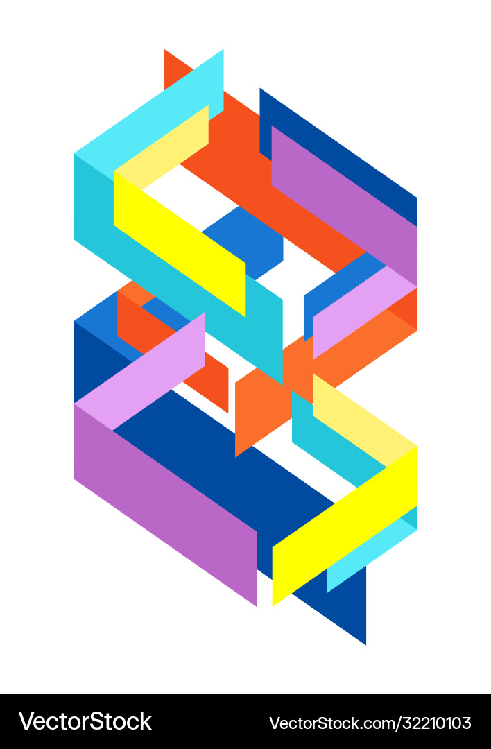 Geometric abstract background dynamic shapes vector image