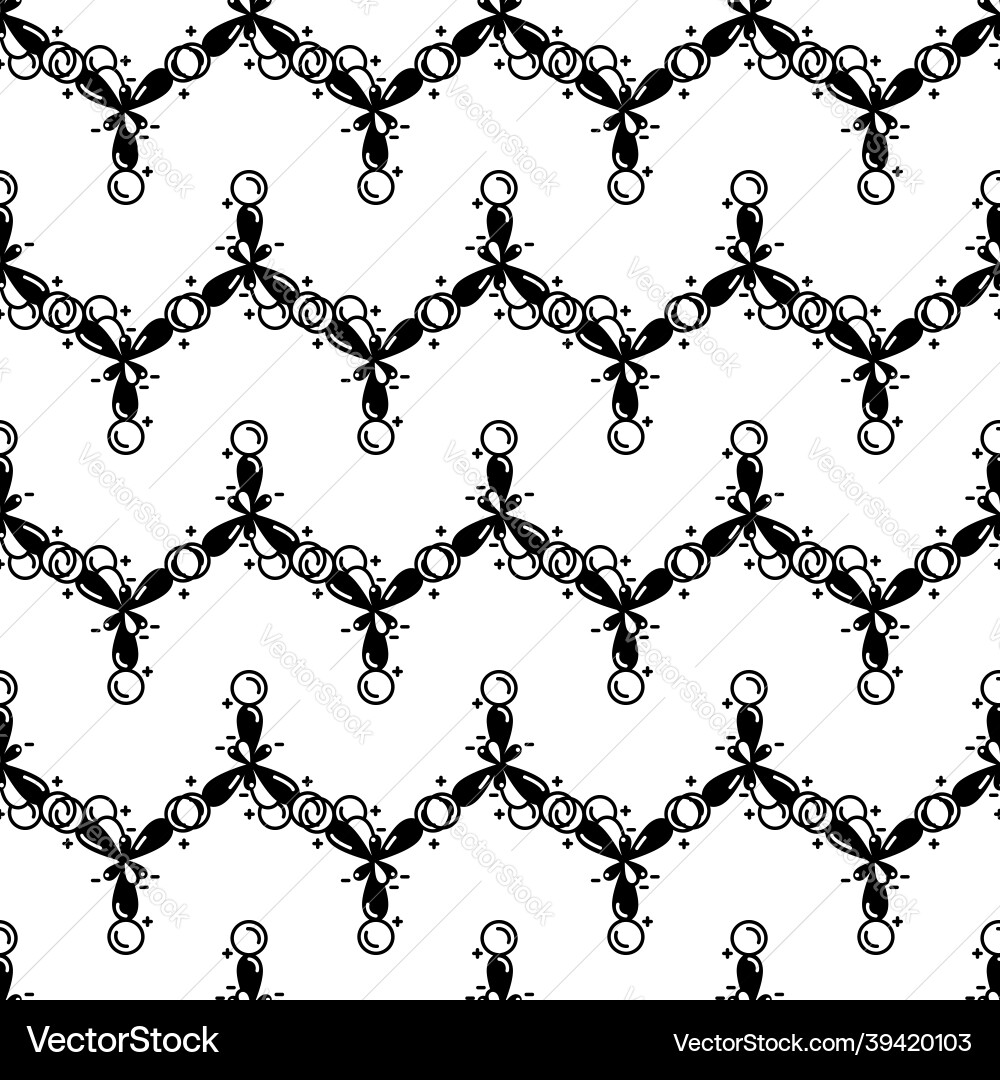 Ionic molecule pattern seamless Ionic molecule pattern seamless vector image