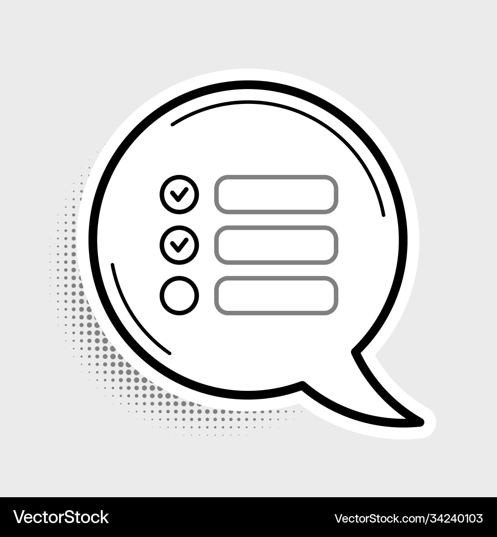 Line task list icon isolated on grey background Line task list icon isolated on grey background vector image