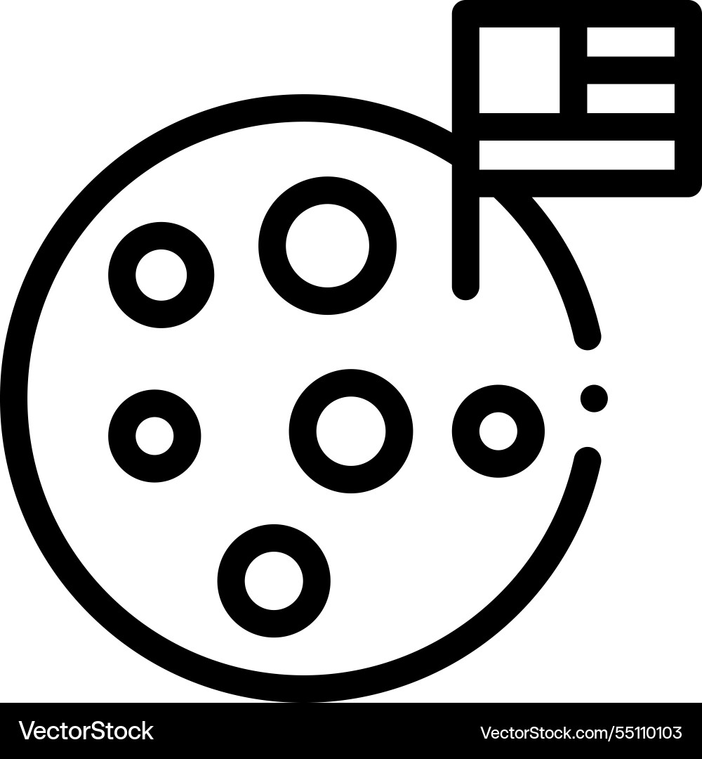 Moon icon thin linear style design isolated Moon icon thin linear style design isolated Vector Image