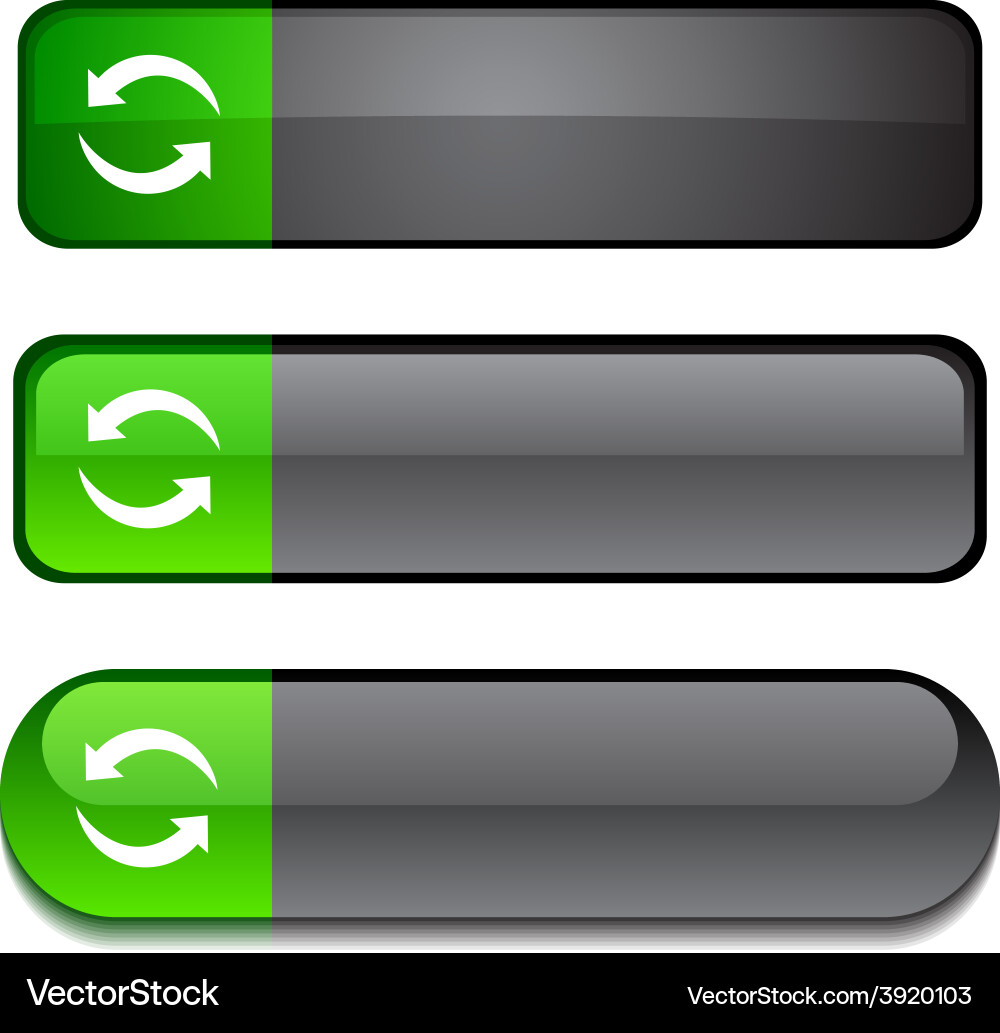 Refresh button set vector image