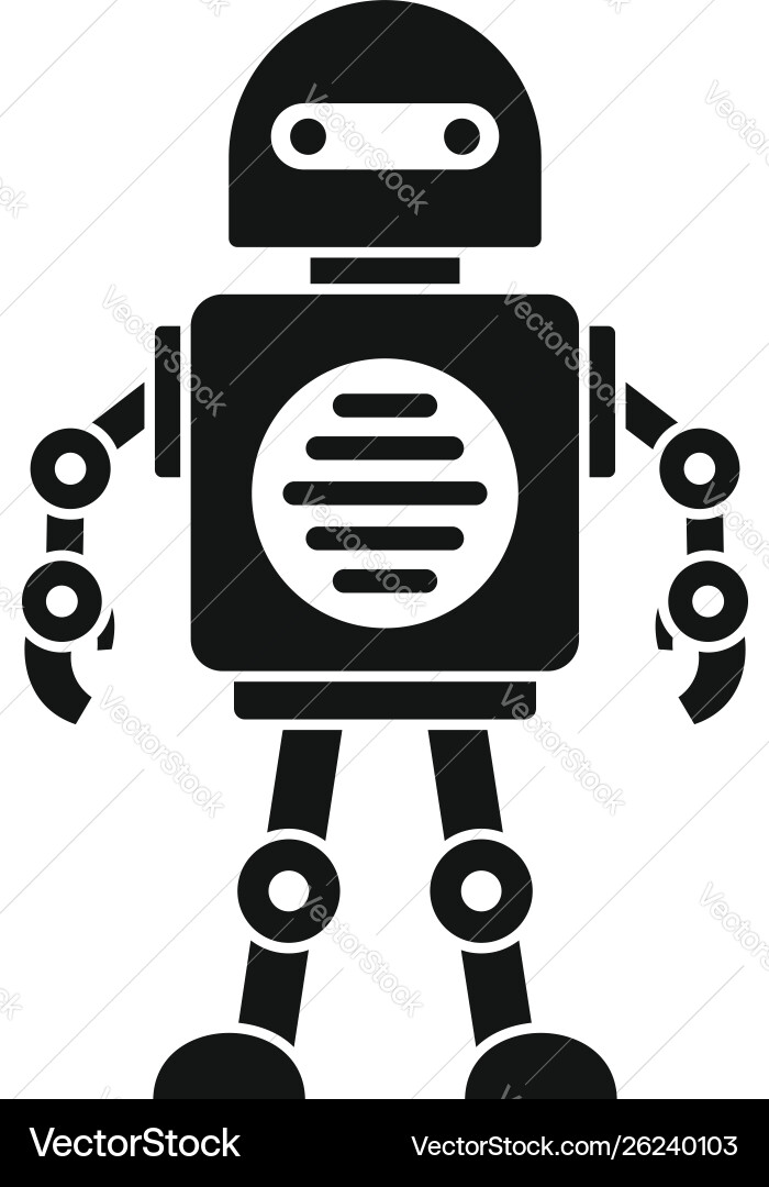 Robot icon simple style Robot icon simple style vector image