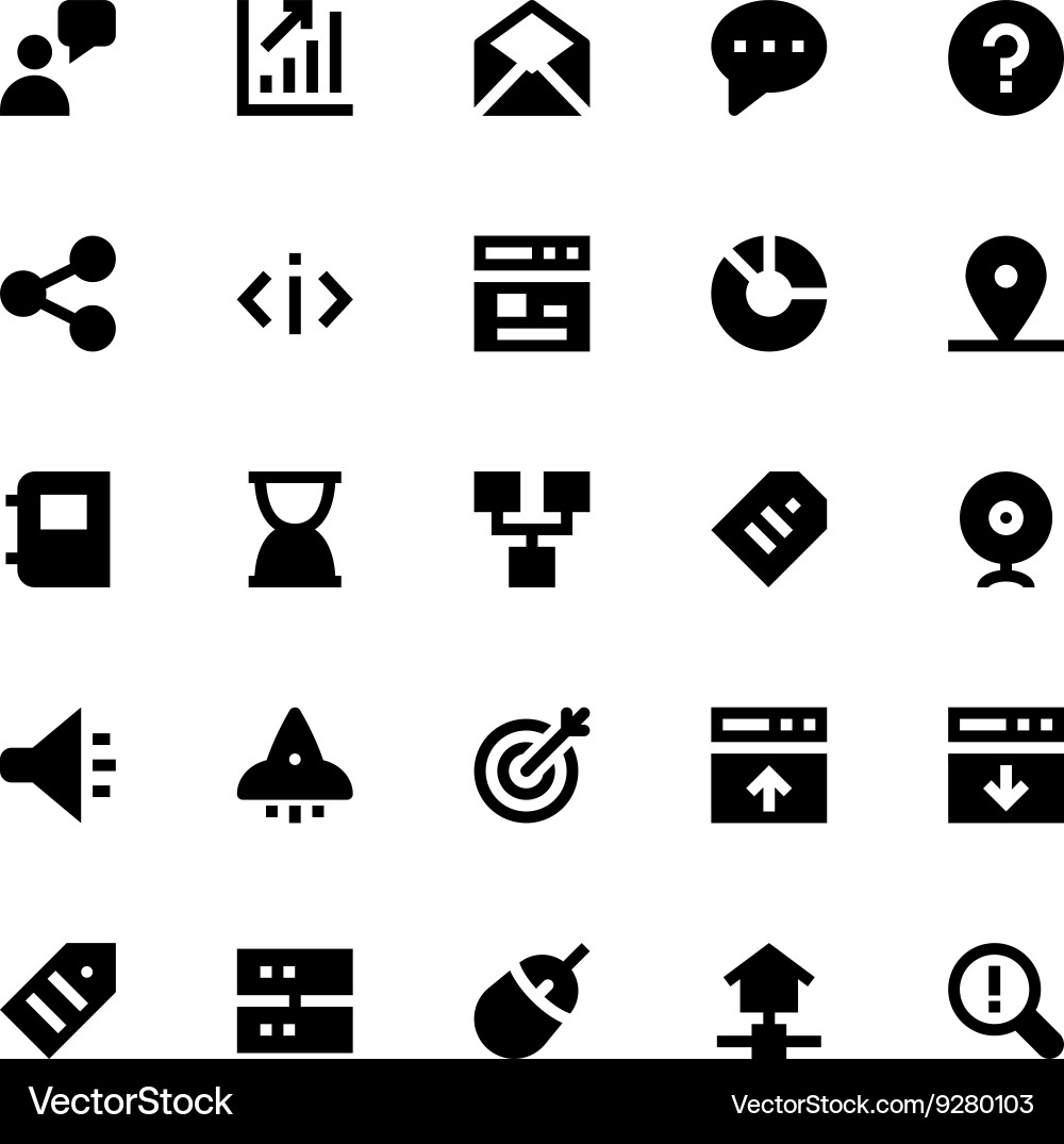 Seo web optimization icons 3 vector image