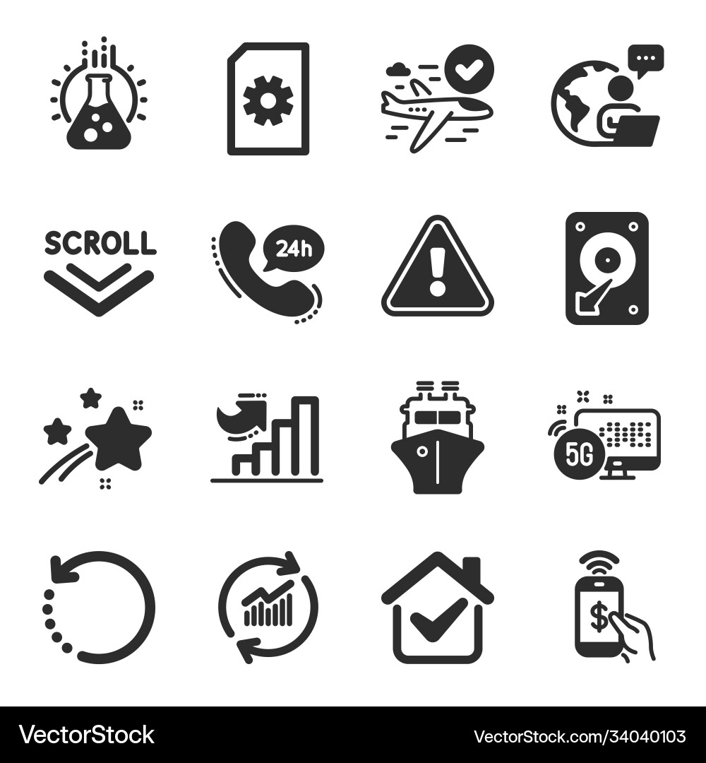 Set business icons such as update data hdd Set business icons such as update data hdd vector image