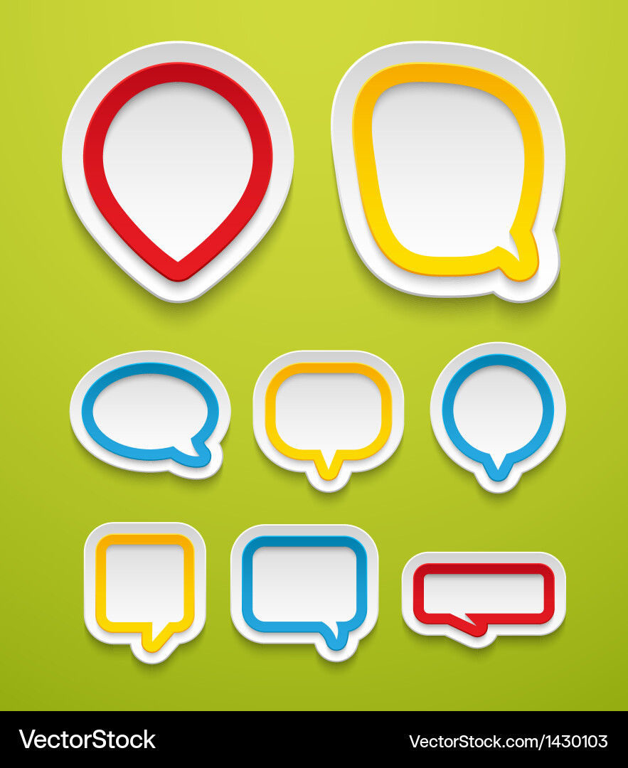 Speech Bubbles Set vector image
