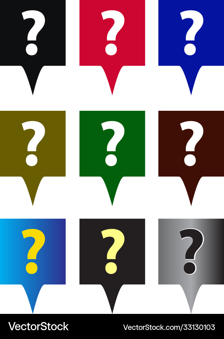 Tooltip icon with a question sign Vector Image