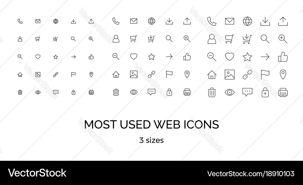 Web UI Icon Set - Modern & Minimal vector image