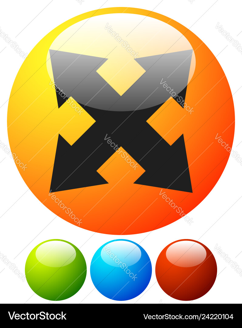 4-way arrow as expand resize adjustment alignment 4-way arrow as expand resize adjustment alignment vector image