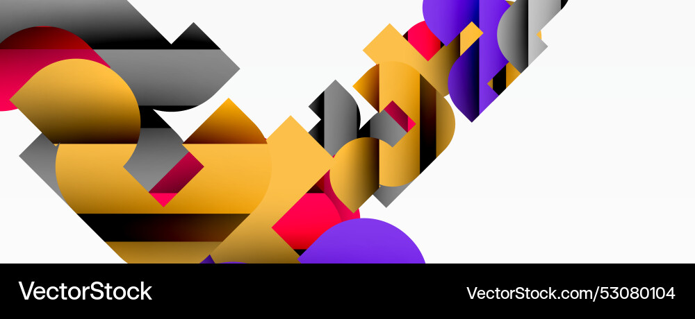 Abstract background colorful geometric curve vector image