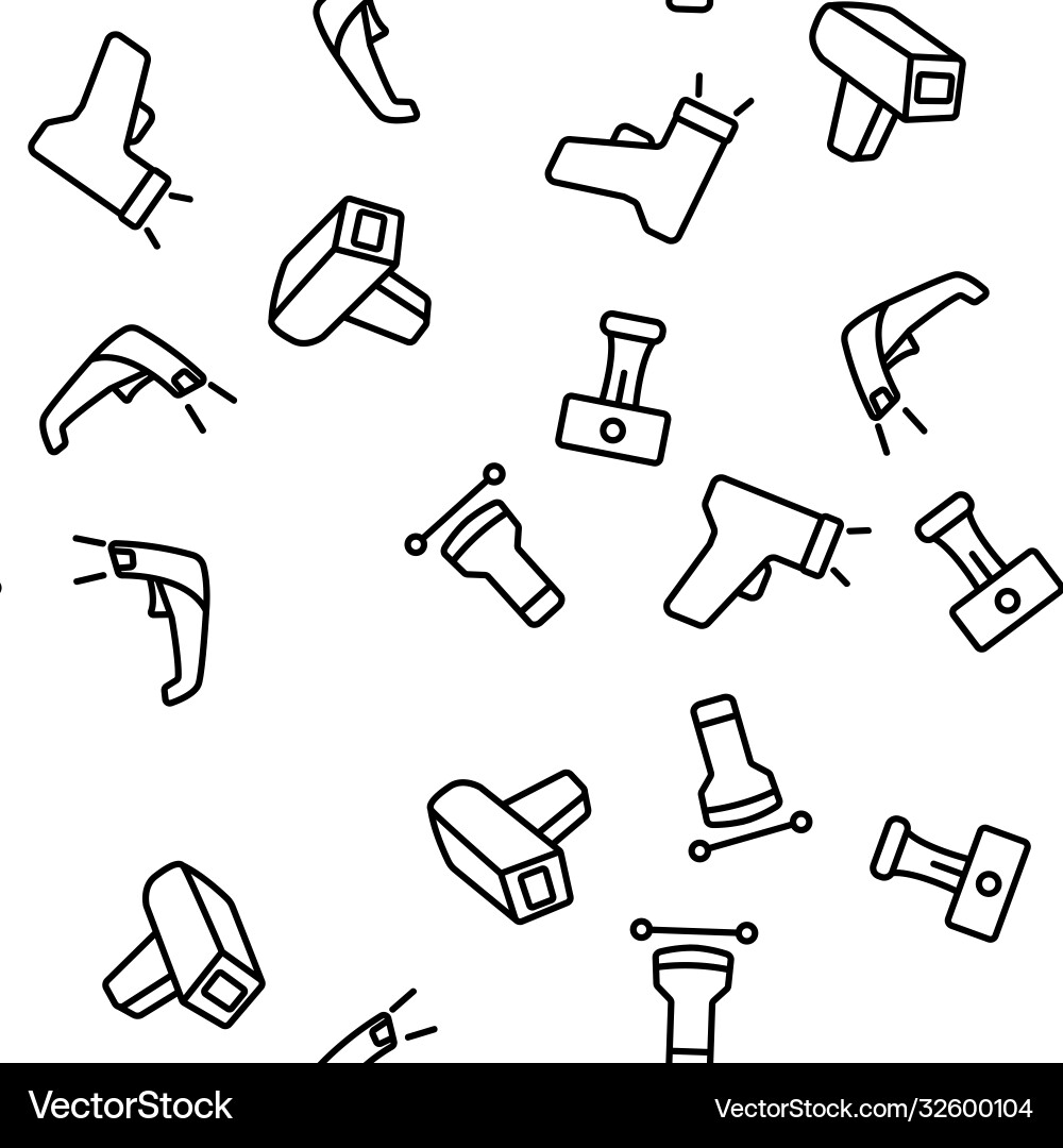 Barcode scanner device seamless pattern Barcode scanner device seamless pattern vector image