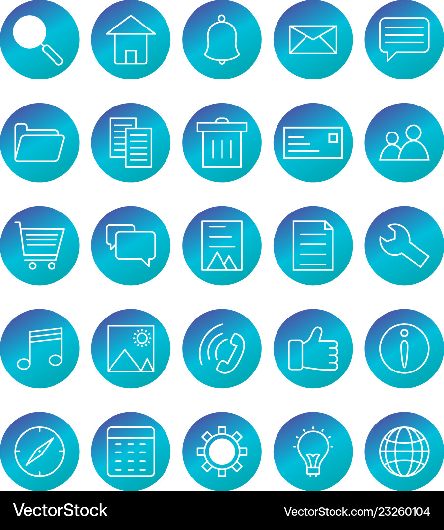 Basic ui icon set Basic ui icon set vector image