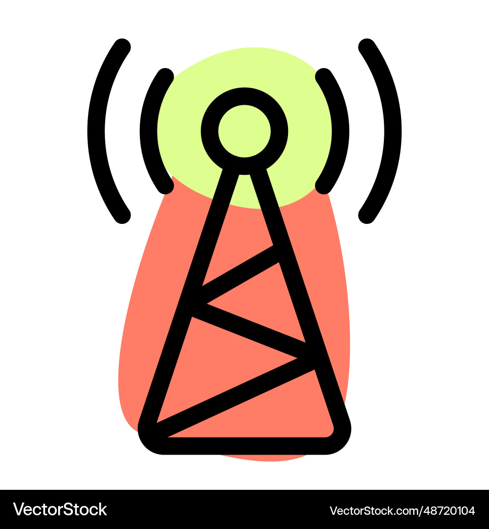 Cellular network from tower connectivity isolated Vector Image
