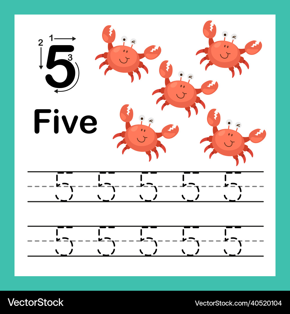 Connecting dot and printable numbers exercise Connecting dot and printable numbers exercise vector image