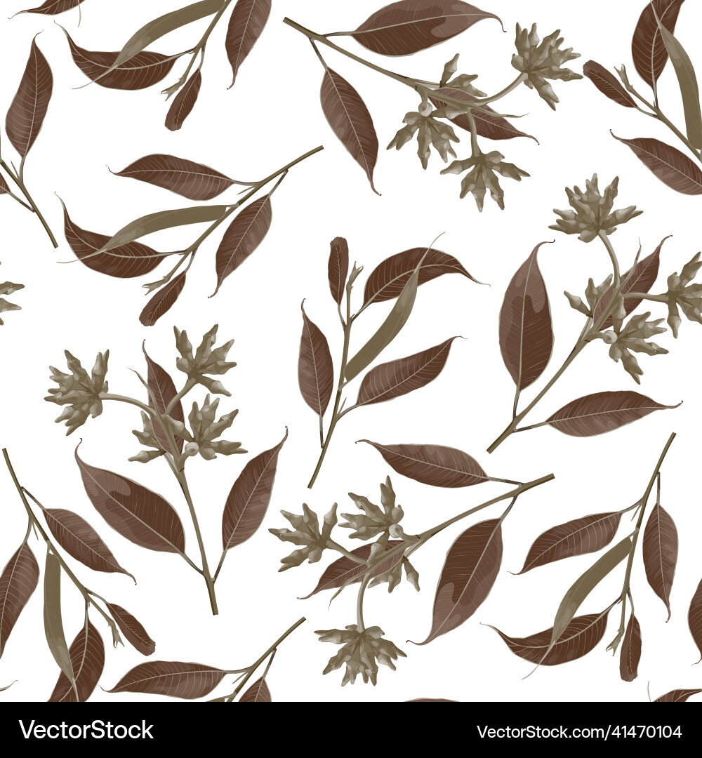 Eucalyptus Branch Pattern vector image
