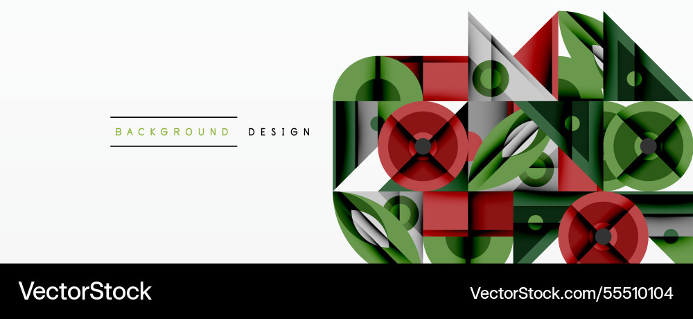 Geometric abstract composition with intersecting Vector Image