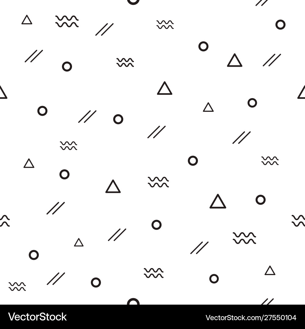 Memphis pattern 80s-90s styles with different Vector Image