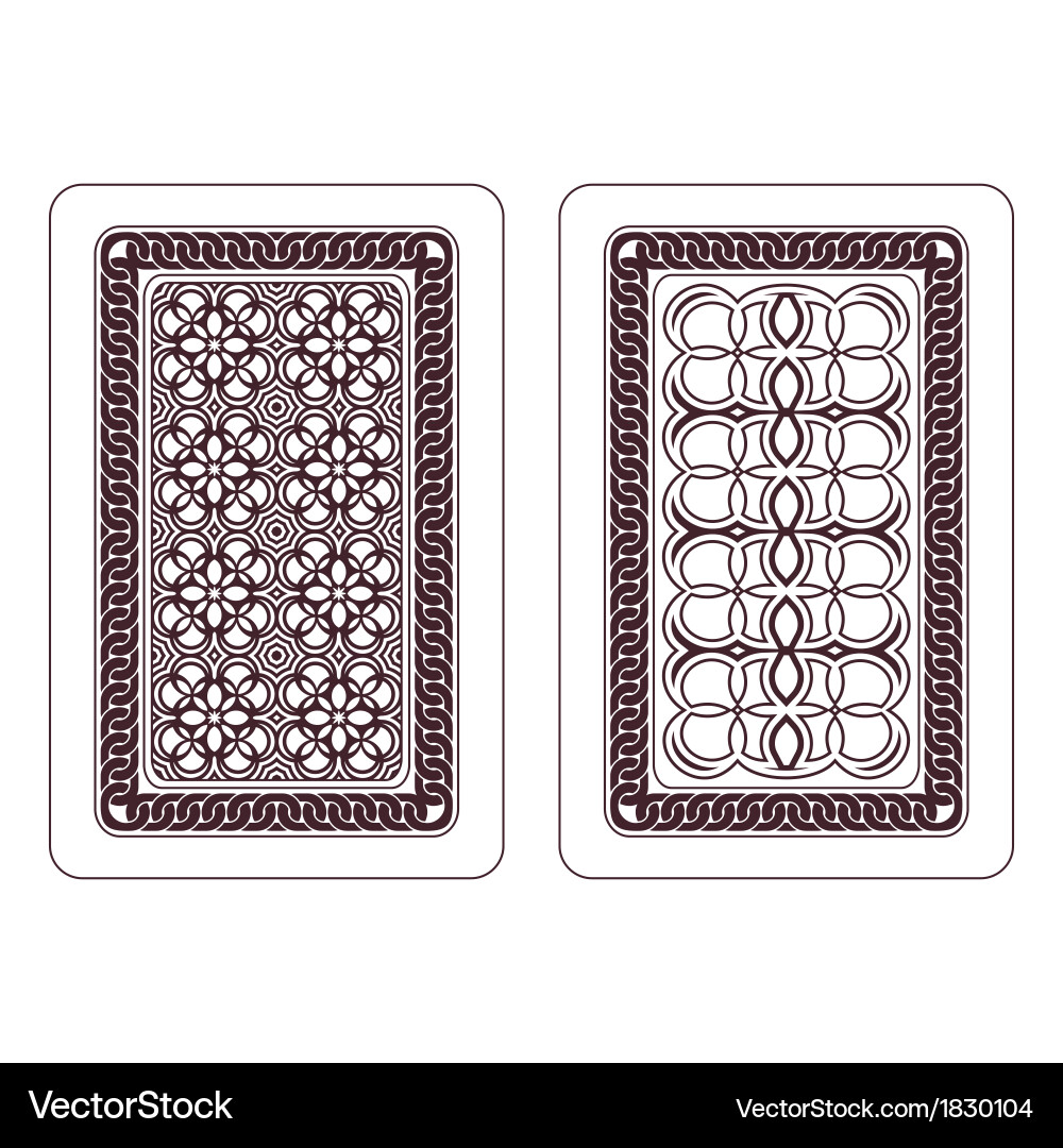 Playing Card Backs - Two Variants vector image