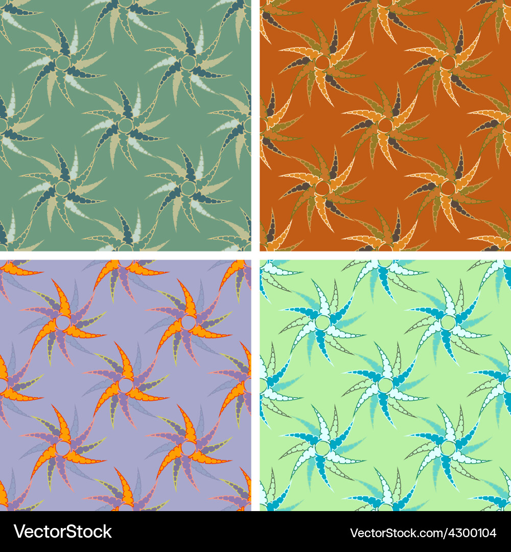 Seamless abstract art pattern set Vector Image