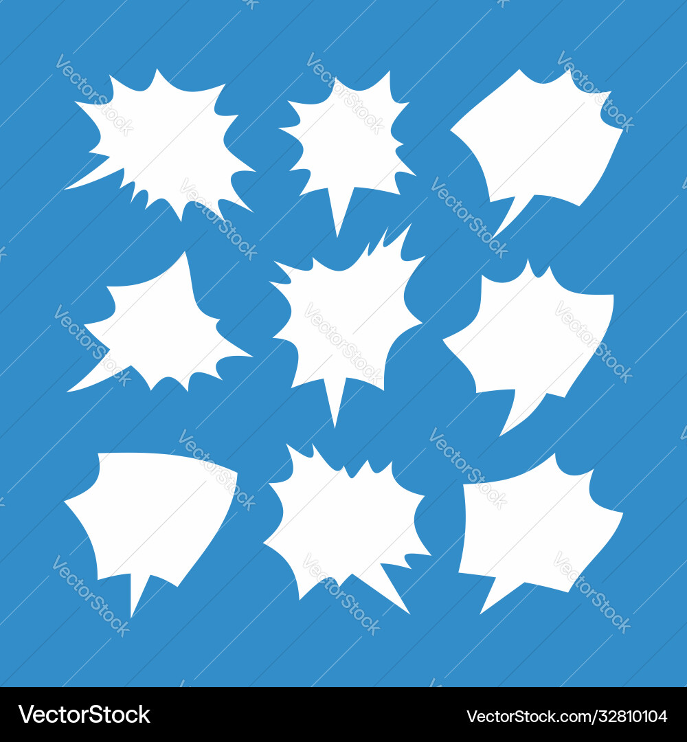 Set cosmic speech bubbles collection empty Set cosmic speech bubbles collection empty Vector Image