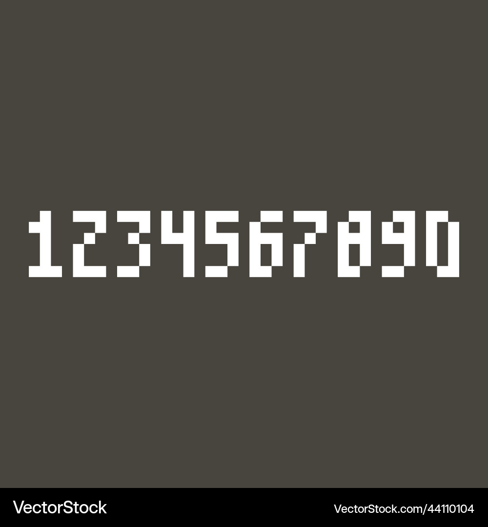 Set of numbers from one to zero Set of numbers from one to zero vector image