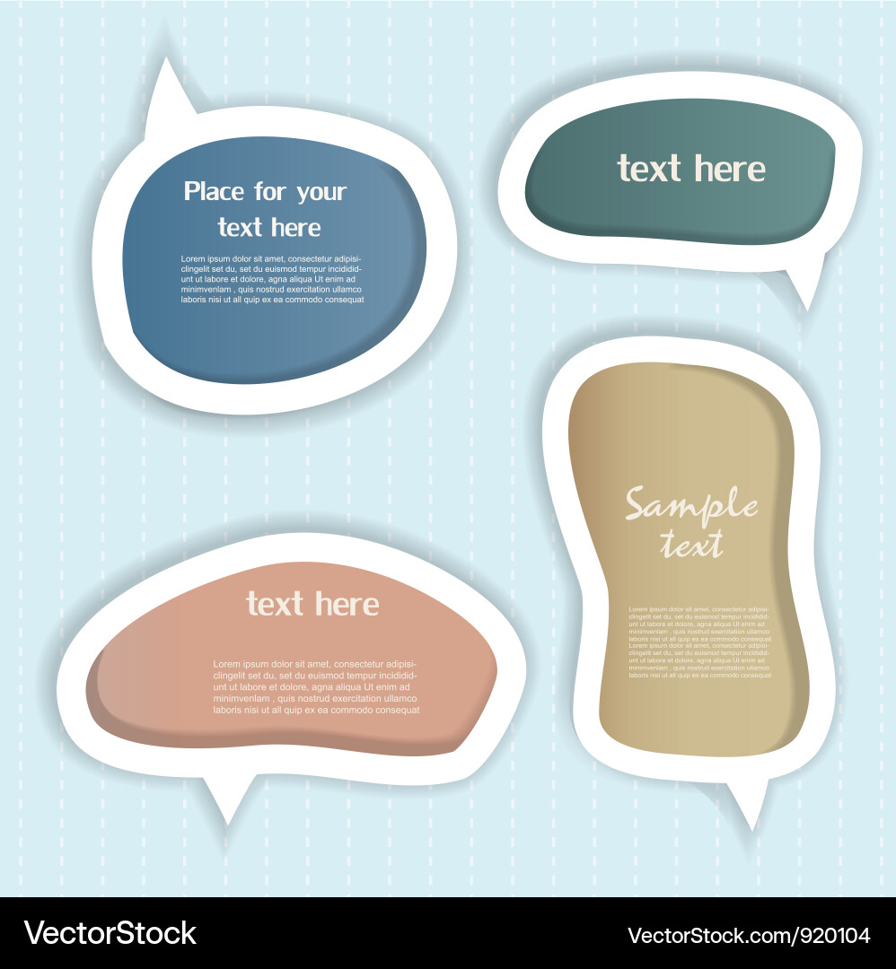 Speech bubbles Vector Image