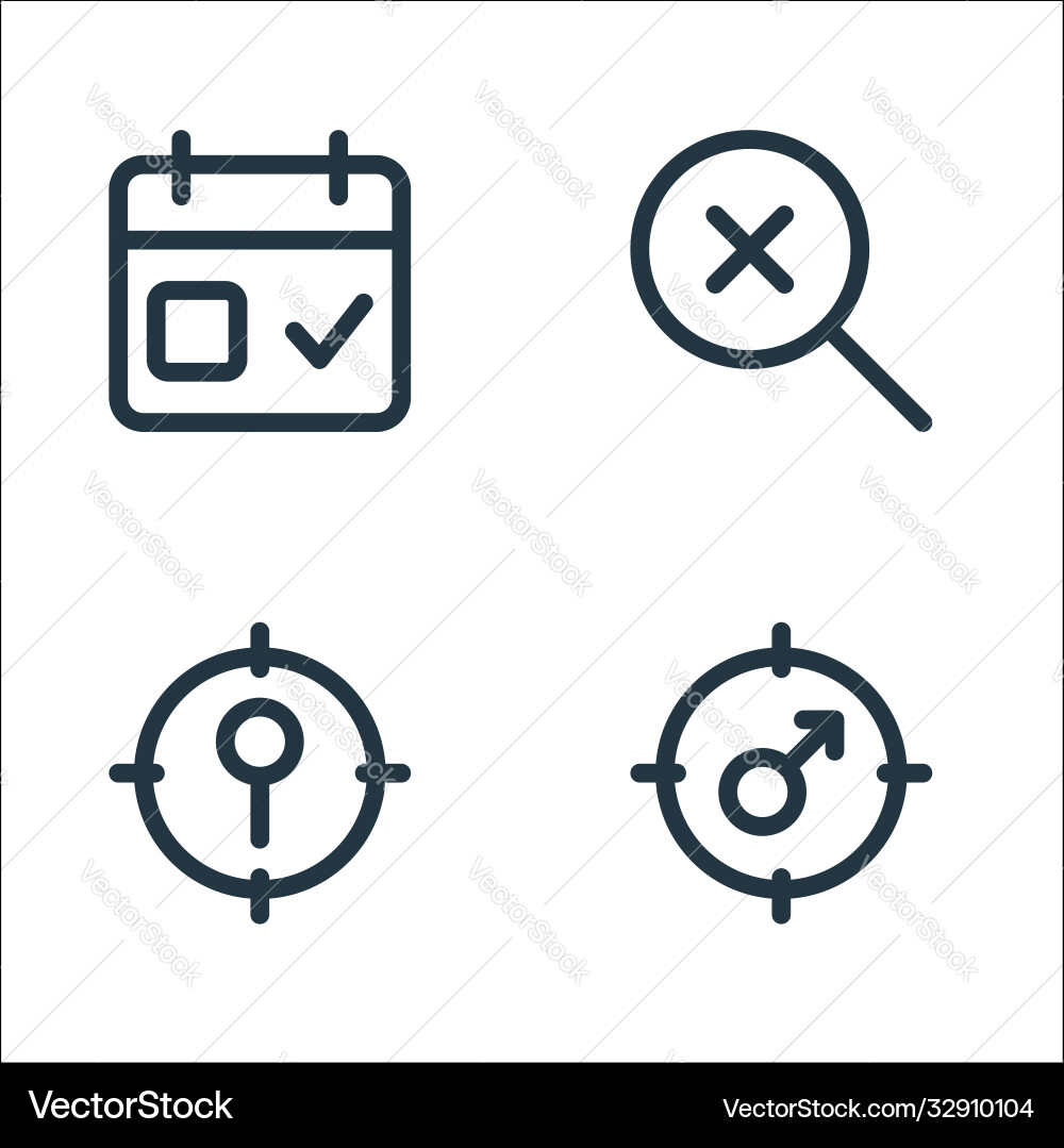 Web apps seo line icons linear set quality Web apps seo line icons linear set quality Vector Image