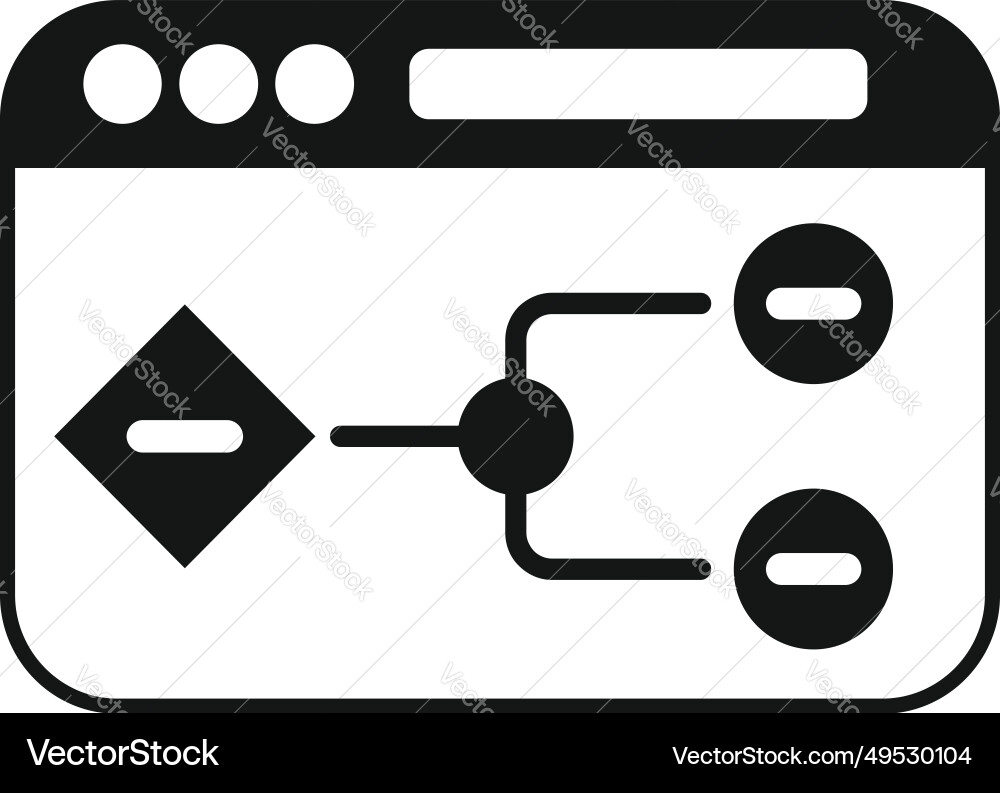 Web scheme api icon simple interface Web scheme api icon simple interface Vector Image