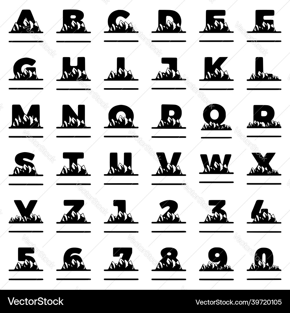 A set of personalized monograms in the form Vector Image