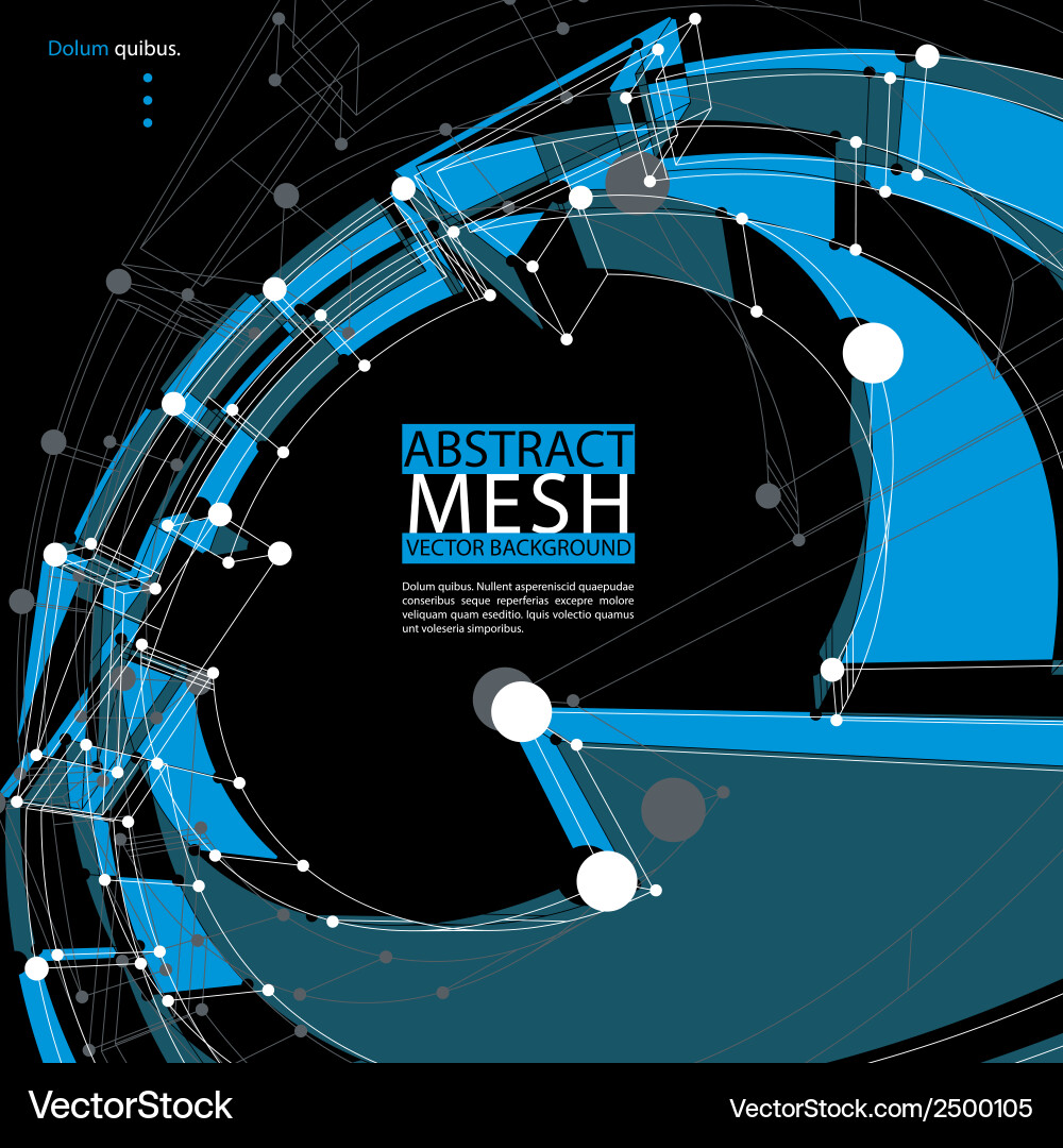 Abstract 3d mesh background conceptual vector image
