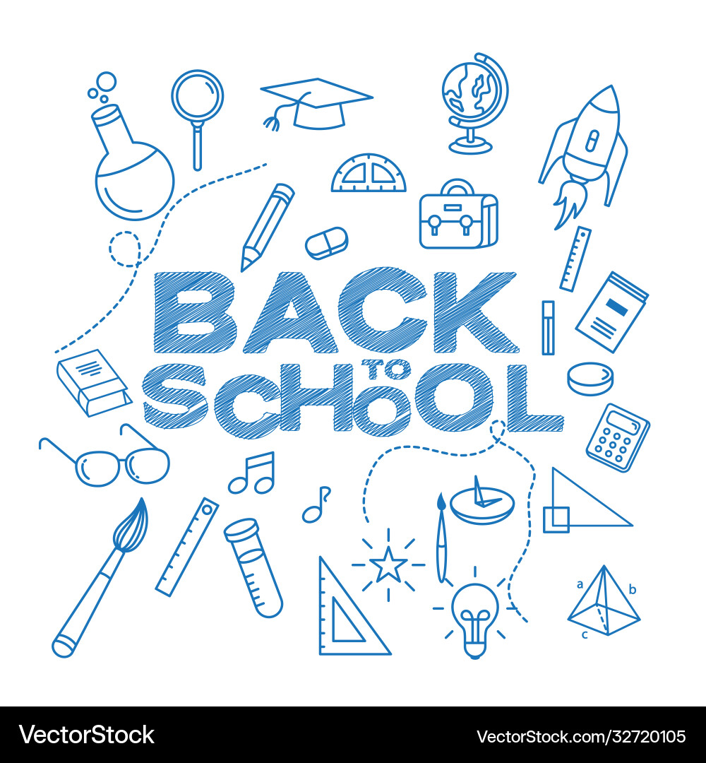 Back to school element icon vector image