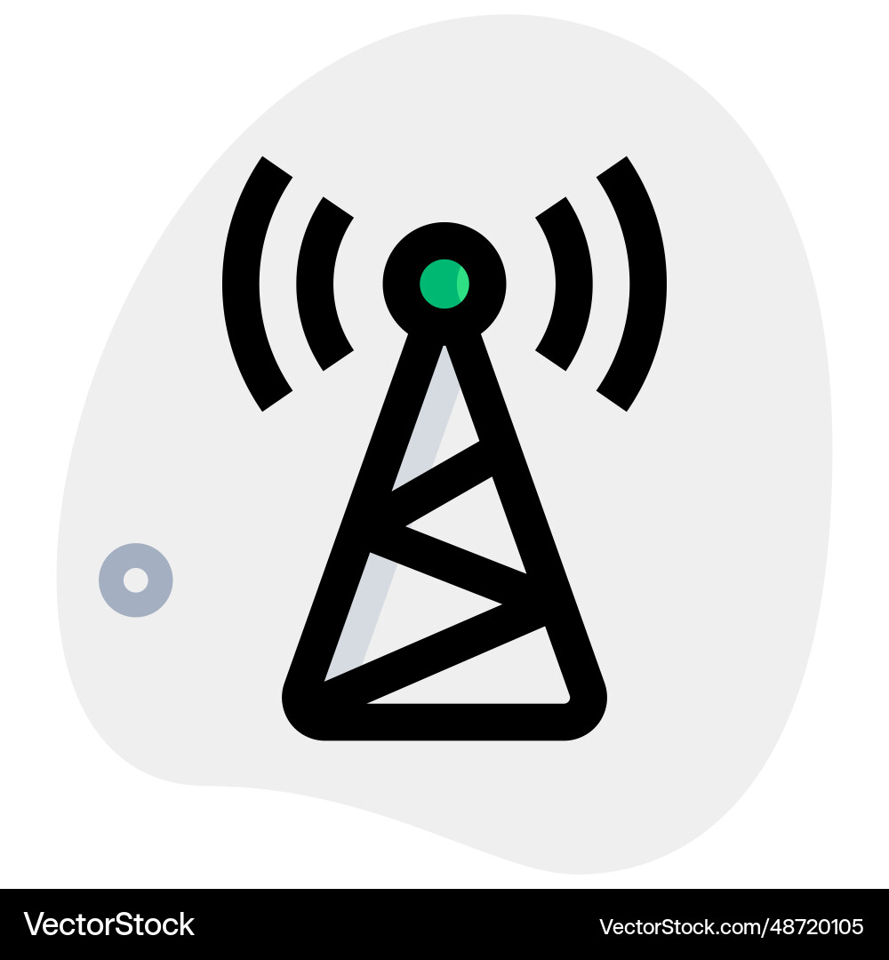 Cellular network from tower connectivity isolated vector image