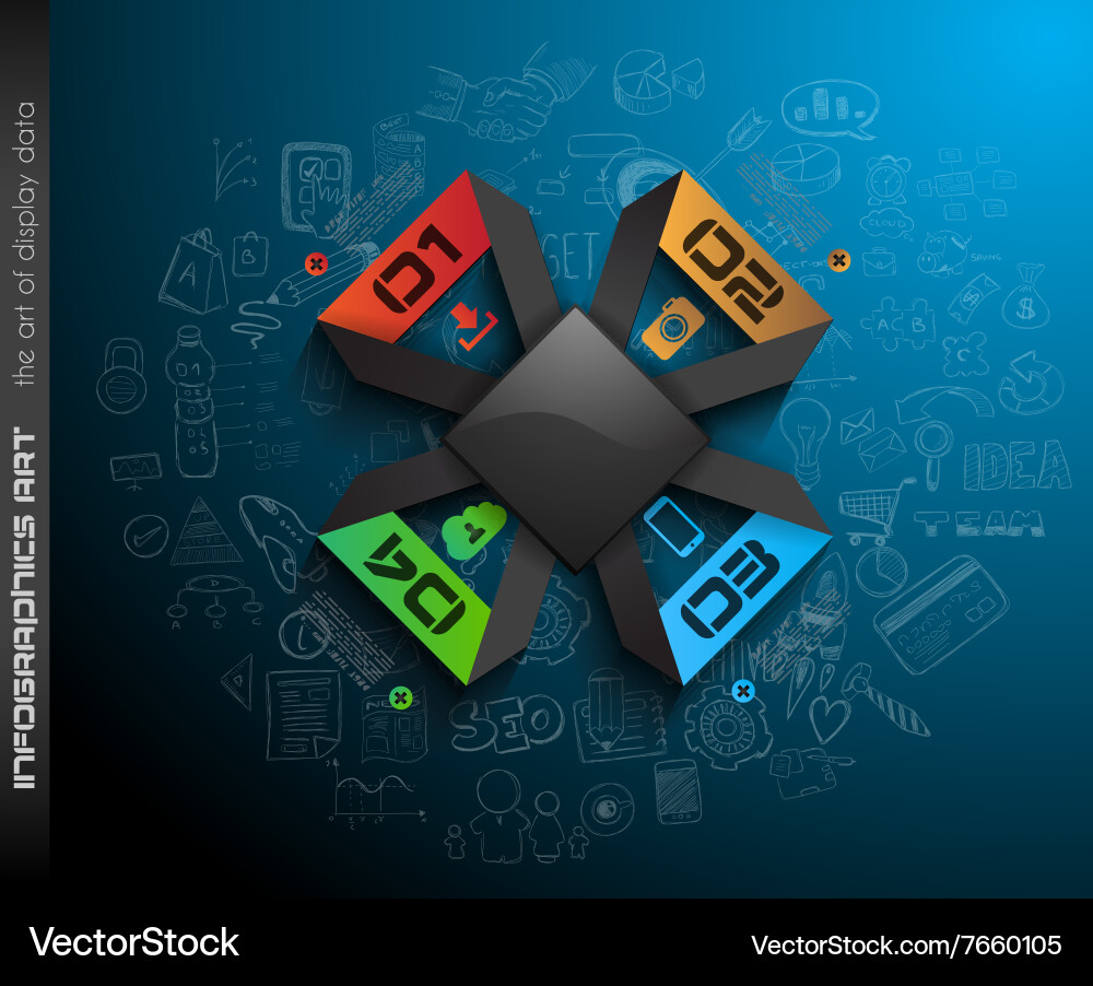 Clean infographic layout template for data Vector Image