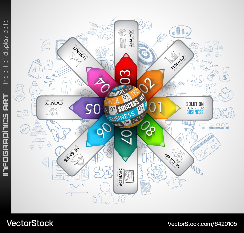 Clean infographic layout template for informations vector image