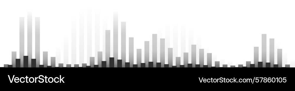 Dark and light gray vertical bars creating a bar vector image