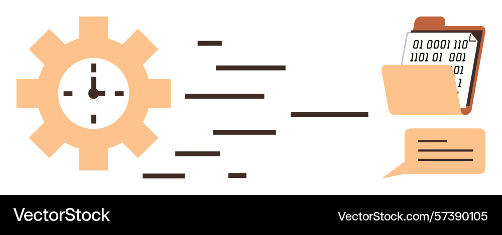Efficient workflow automation with data processing Efficient workflow automation with data processing vector image