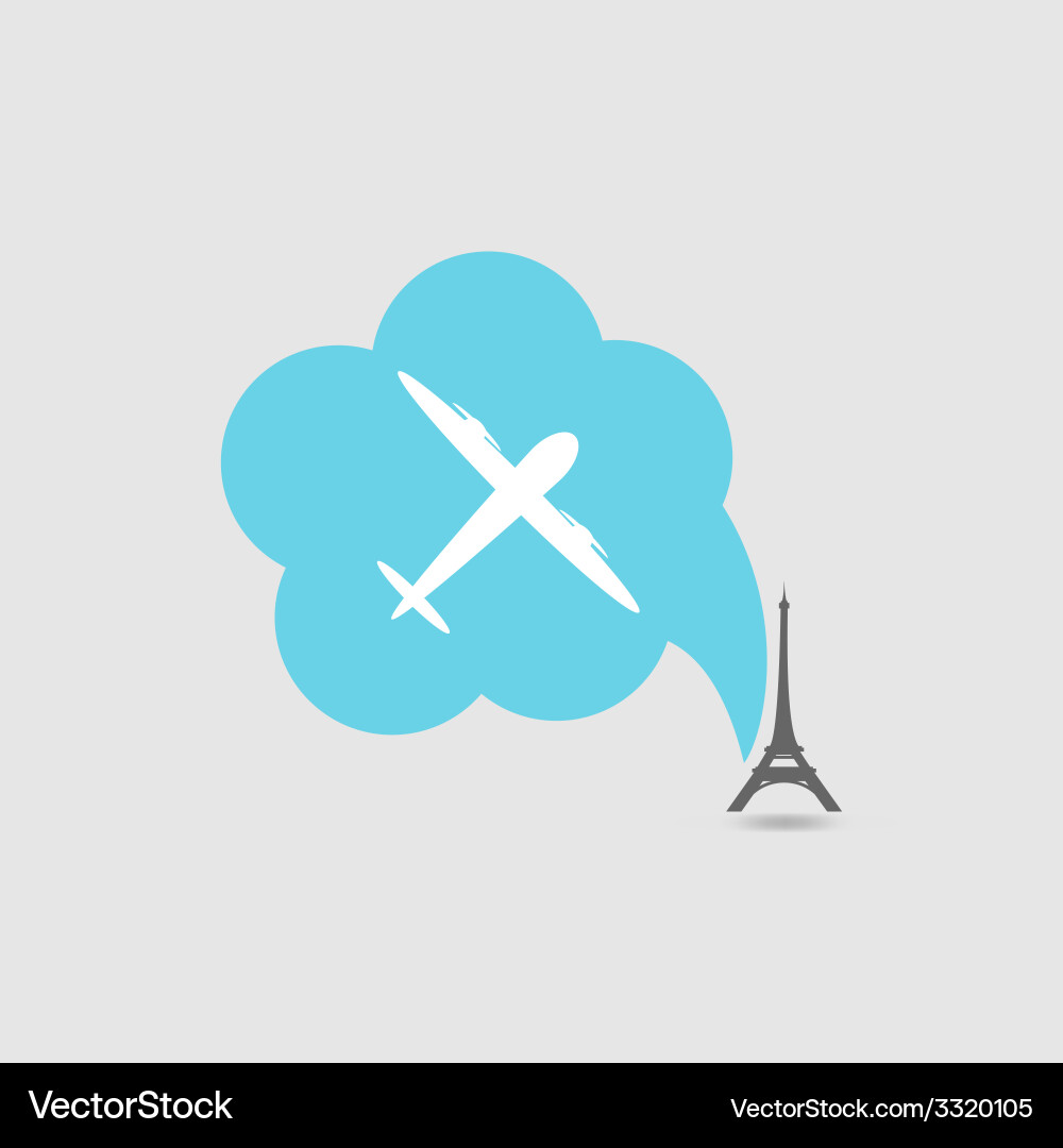 Eiffel tower set vector image