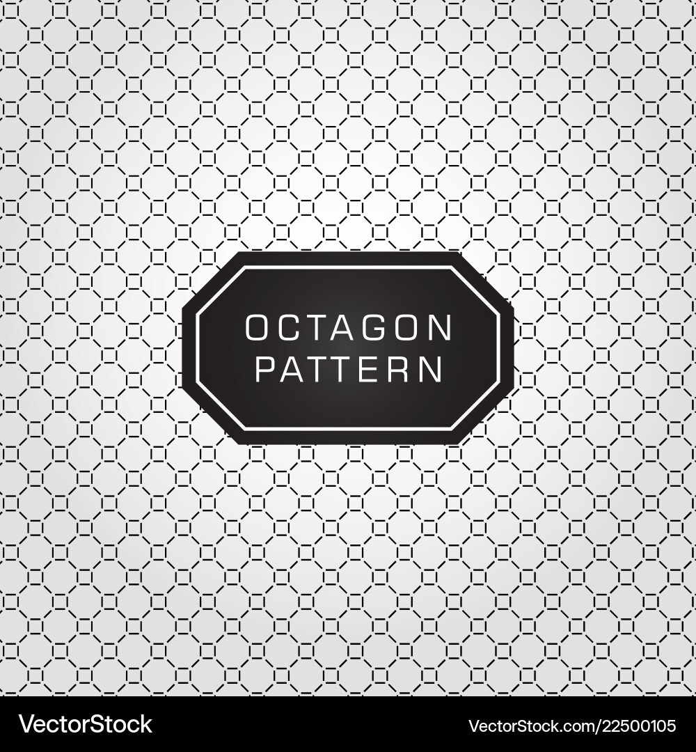 Geometric octagon line pattern background vector image