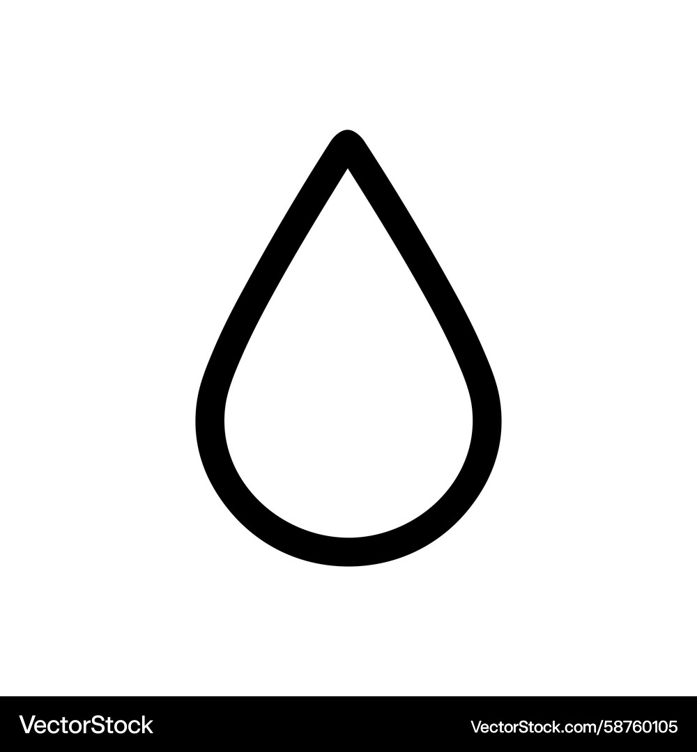 Isolated Line Water Drop Vector Image
