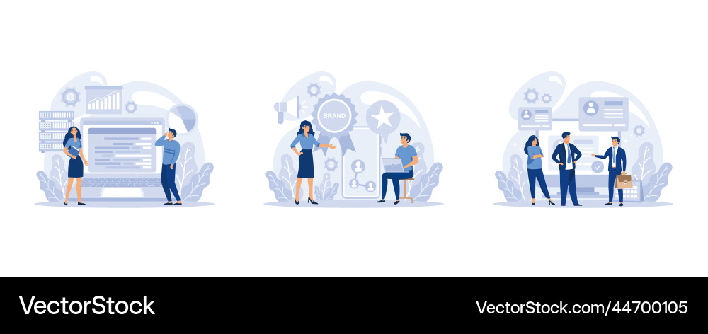 It profession set programmer write software vector image