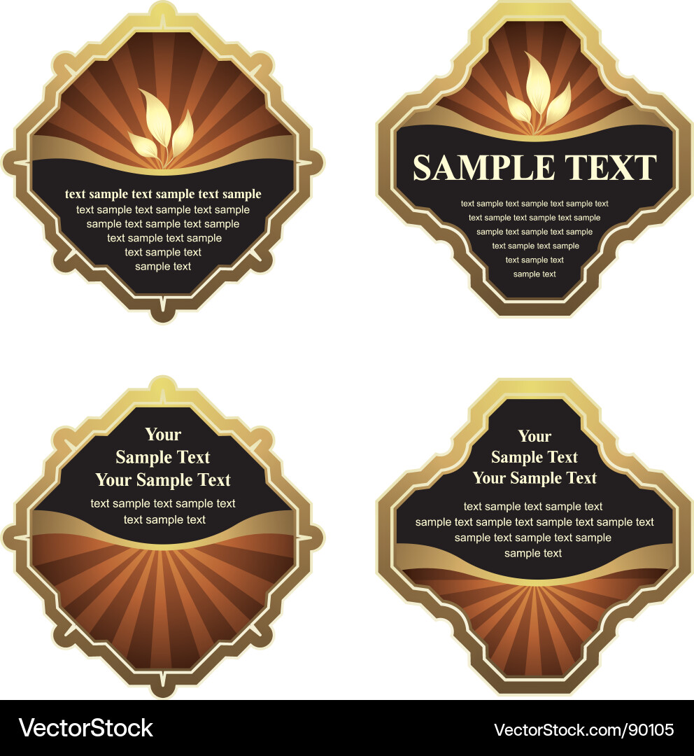 Labels Vector Image
