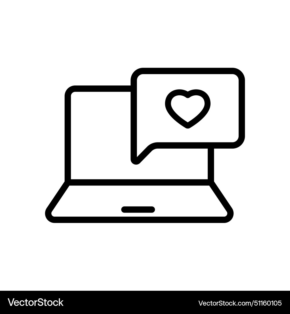Like message outline icon Vector Image